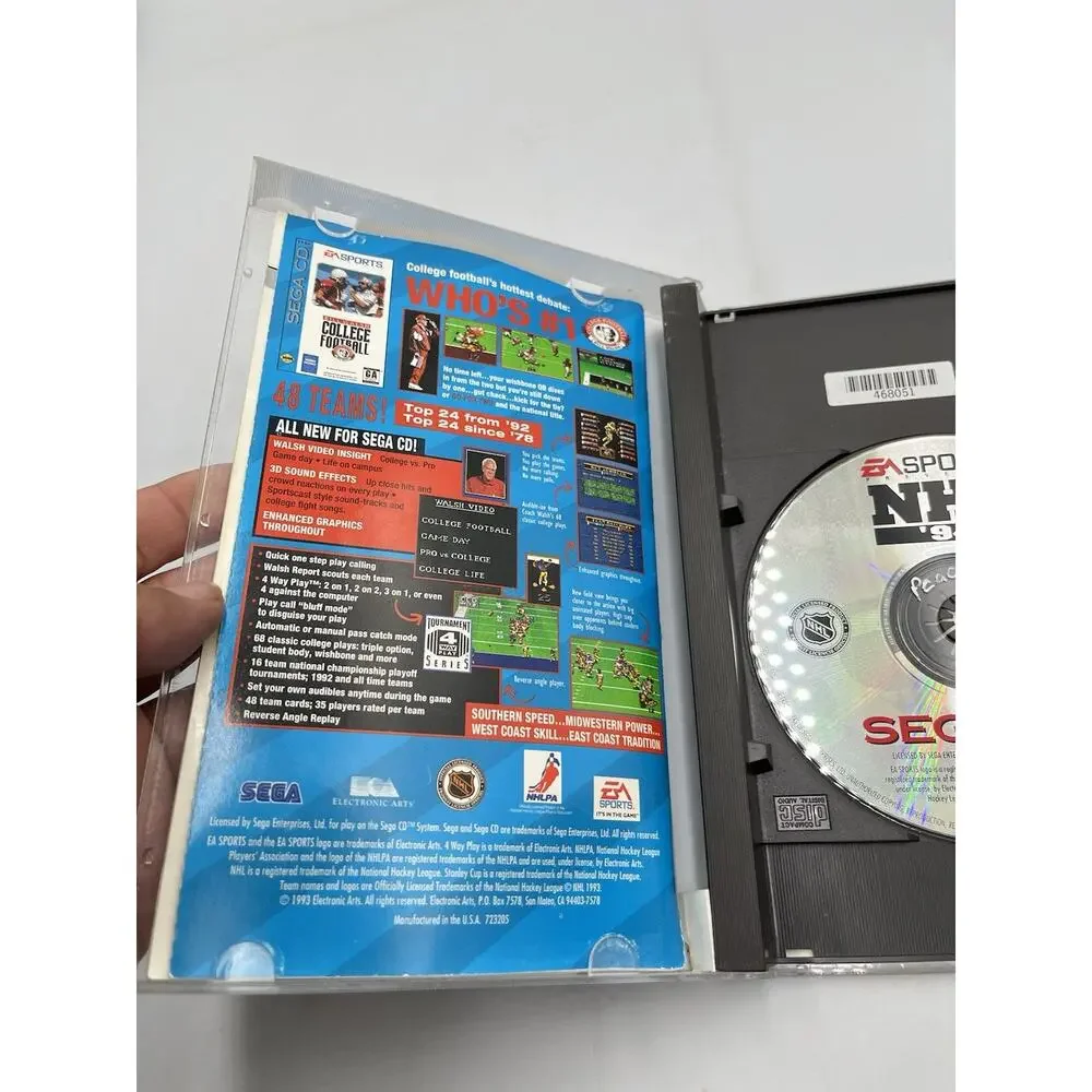 NHL '94 (Sega CD, 1993) EA Sports Hockey Game Complete CIB Authentic